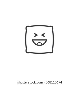 pillow emoji icon. sign design