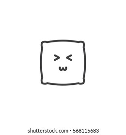 pillow emoji icon. sign design