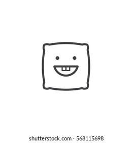 pillow emoji icon. sign design