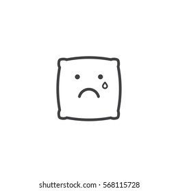 pillow emoji icon. sign design