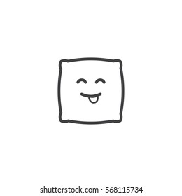 pillow emoji icon. sign design