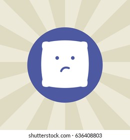 pillow emoji. icon. sign design. background