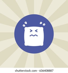 pillow emoji. icon. sign design. background