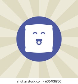 pillow emoji. icon. sign design. background