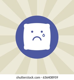 pillow emoji. icon. sign design. background
