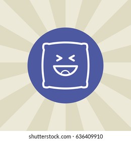 pillow emoji. icon. sign design. background