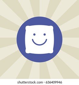 pillow emoji. icon. sign design. background