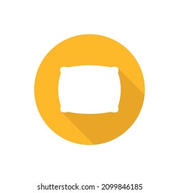 Pillow flat icon with shadow