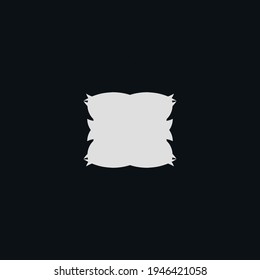 Pillow flat icon. Simple style sleeping symbol. Logo design element. T-shirt printing.  Vector for sticker.