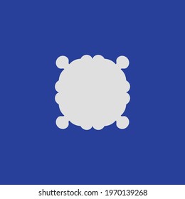 Pillow flat icon. Simple style furniture company big sale poster background symbol. Hotel logo symbol. Logo design element. T-shirt printing. Vector for sticker.
