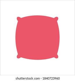 Pillow Flat Icon Vector Logo Template Illustration