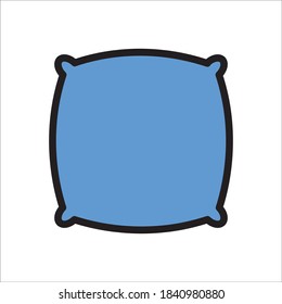 Pillow Flat Icon Vector Logo Template Illustration