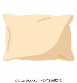 Pillow in flat style for daily routine theme. Ideal for sleep schedule and home lifestyle design.