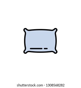 Pillow flat vector icon sign symbol