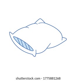 Pillow. Hand drawn vector illustration in doodle style, isolated on a white background.