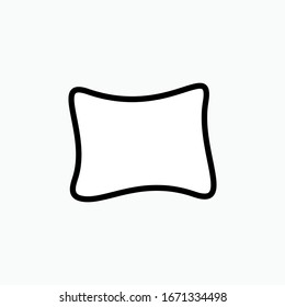 Pillow Icon. Bed Equipment Sign. Head Rest Symbol.