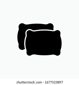 Pillow Icon. Bed Equipment Sign. Head Rest Symbol.