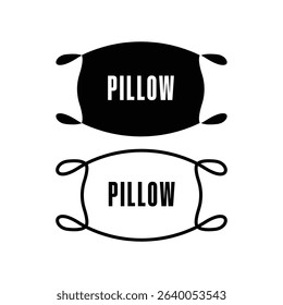 pillow icon bed sleep vector design template