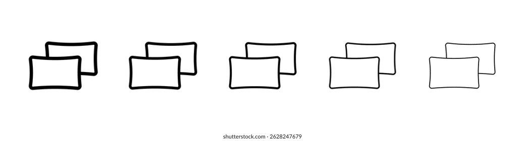 Pillow icon in black. Vector illustration for graphic design