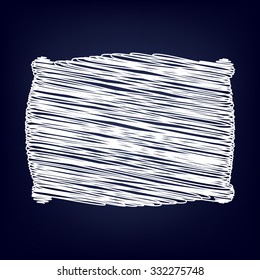 Pillow icon with chalk effect  