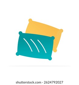 pillow icon, colored flat vector. modern and minimalist design.