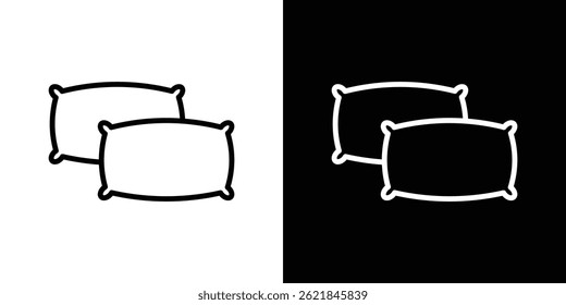 Pillow icon concept stroke on white background