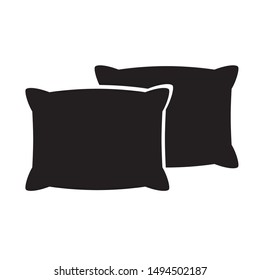 Pillow icon design. Pillow silhouette vector. Pillow icon in trendy flat style design. Vector illustration. 