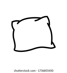 plantilla de vector de diseño de icono de almohada