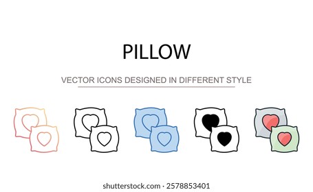 Pillow icon design with white background stock illustration