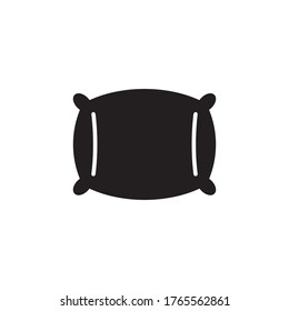 pillow icon glyph design vector illustration. isolated on white background