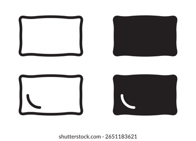 Pillow icon. Pillow icons set.