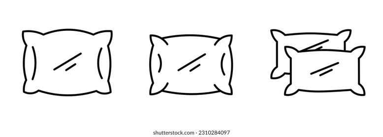 Almohada. Icono de almohada. Vector de material.