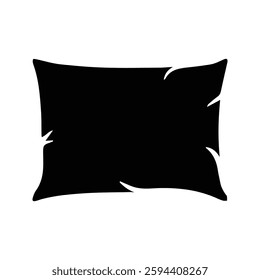 Pillow Icon. Illustration of a soft and comfortable pillow. Bedroom Decoration. Pillow Viewed From the Front.