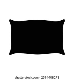 Pillow Icon. Illustration of a soft and comfortable pillow. Bedroom Decoration. Pillow Viewed From the Front.