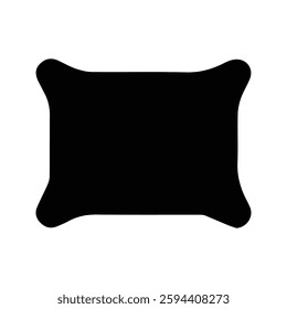 Pillow Icon. Illustration of a soft and comfortable pillow. Bedroom Decoration. Pillow Viewed From the Front.