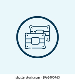 pillow icon isolated on white background from stay at home collection. pillow icon thin line outline linear pillow symbol for logo, web, app