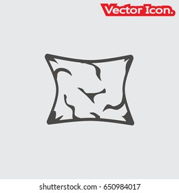 Pillow icon isolated sign symbol and flat style for app, web and digital design. Vector illustration.