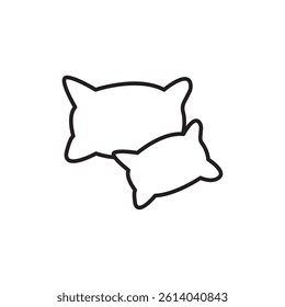 Pillow icon line art vector
