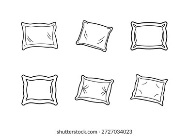 ícone de travesseiro ilustração vetorial de arte de linha