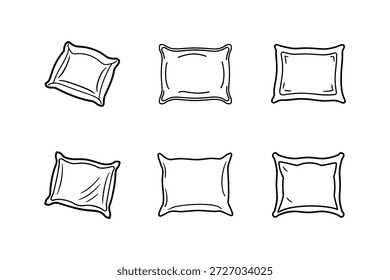 ícone de travesseiro ilustração vetorial de arte de linha