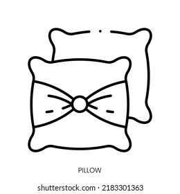 pillow icon. Linear style sign isolated on white background. Vector illustration