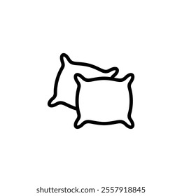 Pillow icon logo design. Pillow sign and symbol. Comfortable fluffy pillow