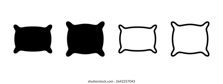 Pillow icon logo design. Pillow sign and symbol. Comfortable fluffy pillow