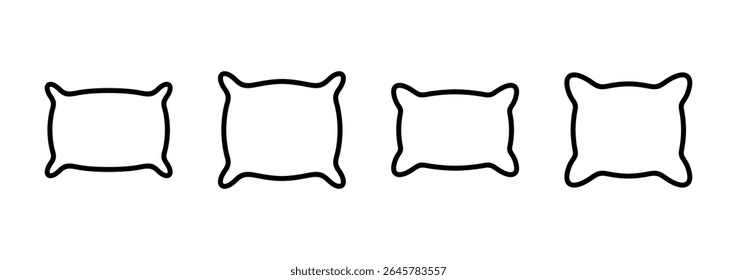 Pillow icon logo design. Pillow sign and symbol. Comfortable fluffy pillow