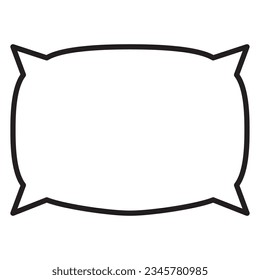 Pillow icon or logo illustration black style