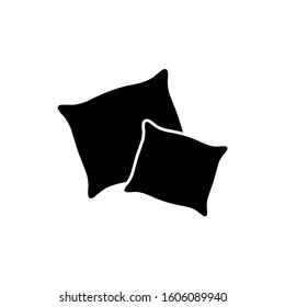 Pillow icon, logo isolated on white background