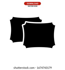 pillow icon or logo isolated sign symbol vector illustration - high quality black style vector icons
