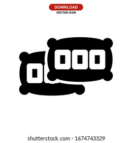 pillow icon or logo isolated sign symbol vector illustration - high quality black style vector icons
