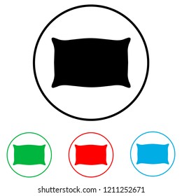 Pillow icon, logo on white background