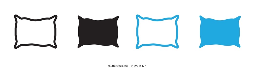 Pillow icon logo set vector
